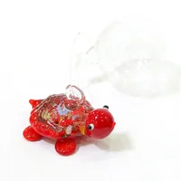 Floating Glass Marine Animal Trinkets Cute Mini Sea Turtle Figurine Charm Pendant Ornament for Aquarium Fish Tank Decor Supplies 2