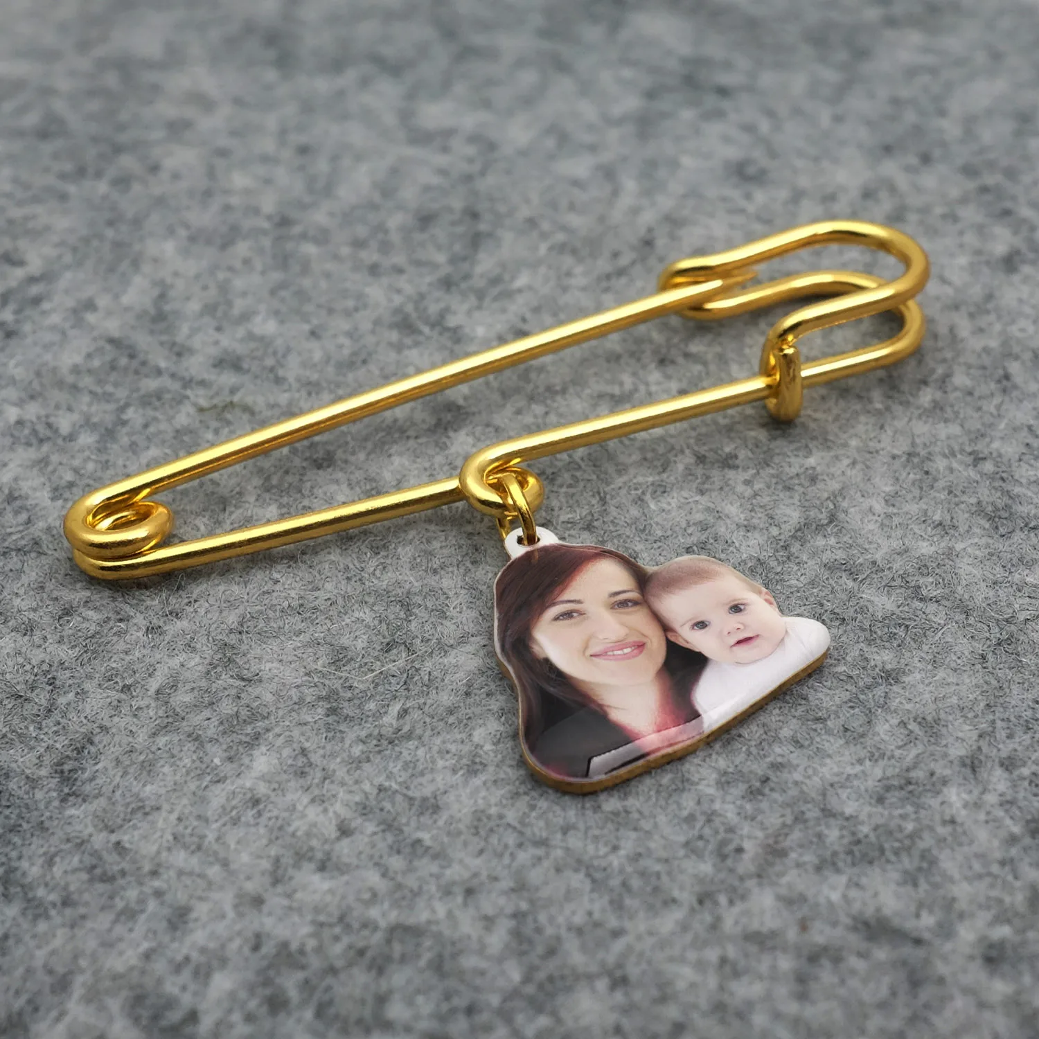 Foto personalizada Broche, Foto personalizada, Gravata, Faixa, Retrato, Buquê, Pin, Família, Memorial Gift, HimHer, Engraçado