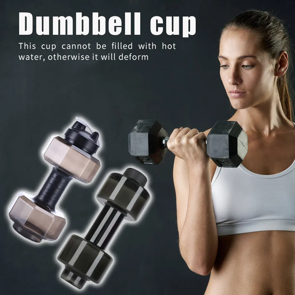 Water Dumbbell Bottle 550/2600ML Sports Water Bottles Fitness Dumbbell Leakproof Portable Plastic Bottle Home Gym Fitness Dumbbell Creative Bottle