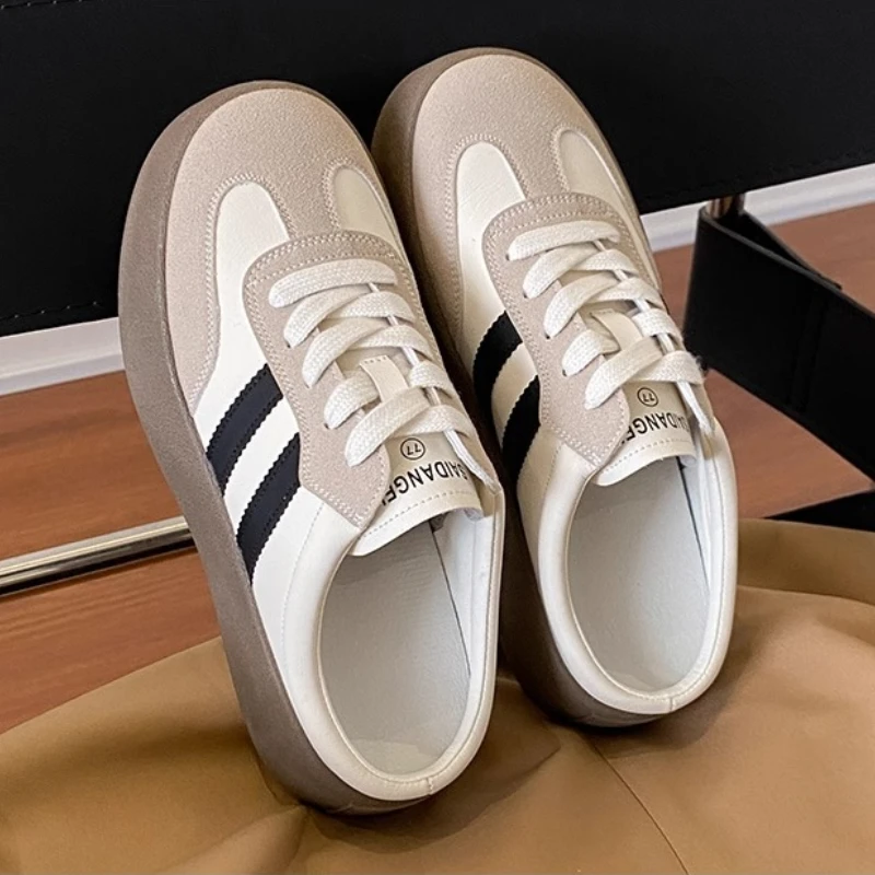 HKDQ Brand Designer Vulcanized Shoes for Womens Spring  Autumn Luxury Womens Slip-on Flat Shoes Casual Fashion Womens Shoes 4