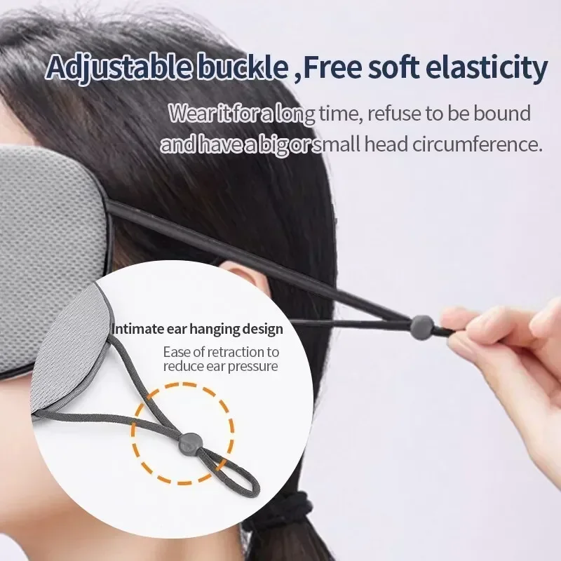 Sleeping Eye Mask Korean Style Ice Silk Warm And Cool Dual Use Adjustable Travel Sleep Shade Man Eyepatch Health Beauty Cute sleep mask eye mask eye patch