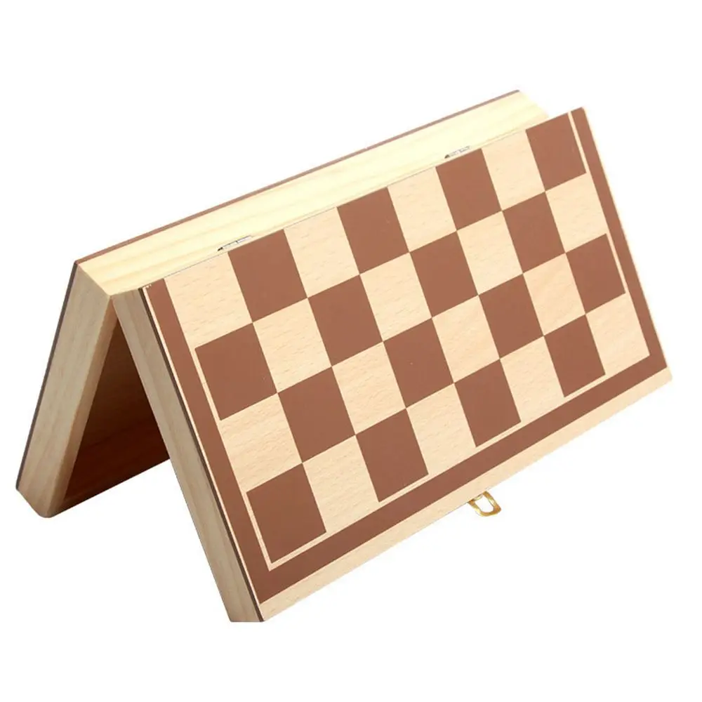 Adult Kids Beginner 1 set Magnetic Chess Board Wooden Chessboard Chess Set Puzzle Game Checkers Chess Games