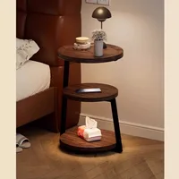 Table de chevet moderne en bois, meuble de chambre à coucher, 2 tiroirs, rangement, espace de charge USB, meuble de chambre à coucher gain de place 5