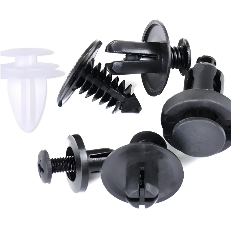 Auto Fastener Clip Car fastener clips 100pcs Car Fender Push Retainer Pin Rivet Bumper Door Trim Panel Retainer Car Accessories