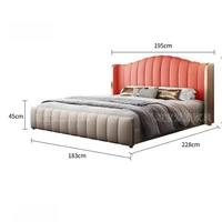 Lit double moderne de 2x2,2 m, design simple, tête de lit de type italien, cadres de lit, meubles pour chambre à coucher, muebles para dormitorio 6