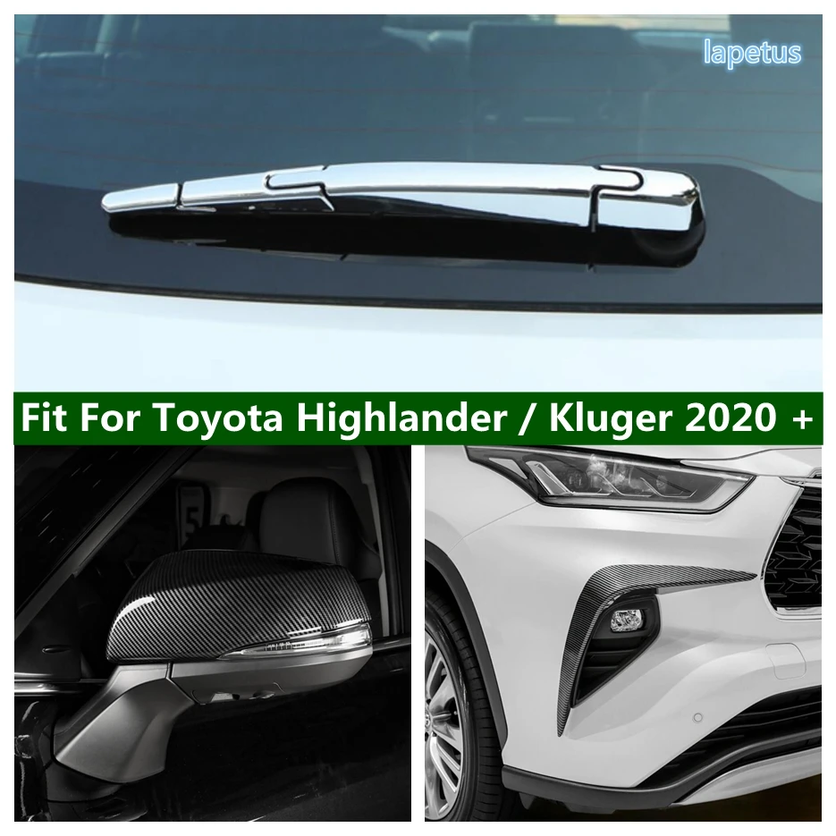 

Rearview Mirror / Front Fog Lights Lamps / Rear Window Wiper Cover Trim For Toyota Highlander / Kluger 2020 - 2023 Accessories