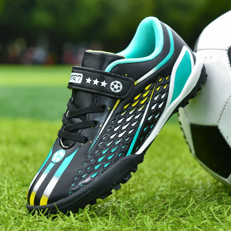 Football Shoes TF：TURF Kids Soccer Shoes Teenagers Children Soccer Cleats Junior Football Shoes Boys Girls Sneakers Sport Training