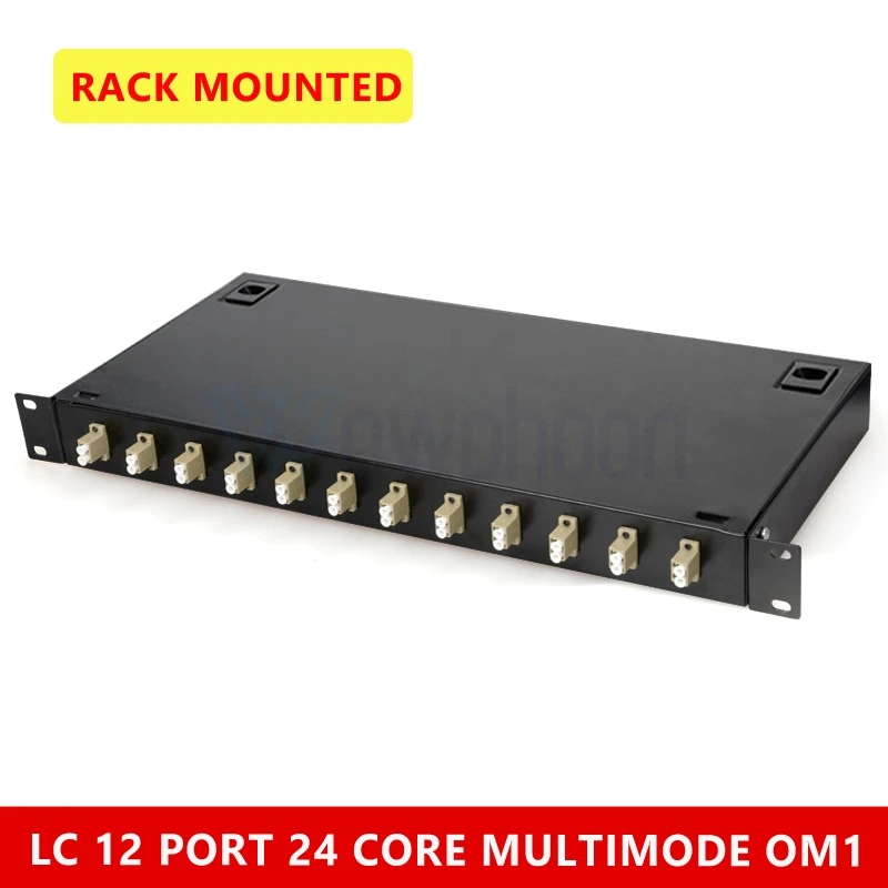 12 Porte Lc St Fibra Ottica Patch Panel Montaggio A Parete Chassis Rack & Enclosure Om1 Om2 Om3 Om4 Scatola Terminale Piastra Laminata A Freddo