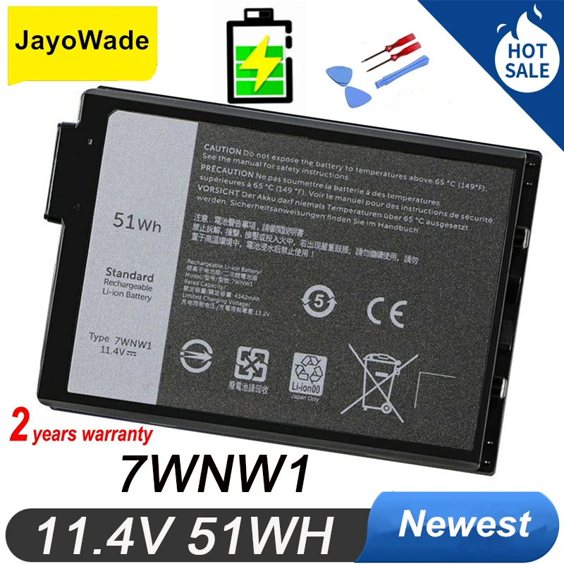Nuova Batteria Per Laptop 7 Wnw1 Per Dell Latitude 7424 5424 5420 Rugged Extreme Series Notebook P85G P86G Dmf8C 0 Dmf8C 11.4V 51Wh 7 Wnw1