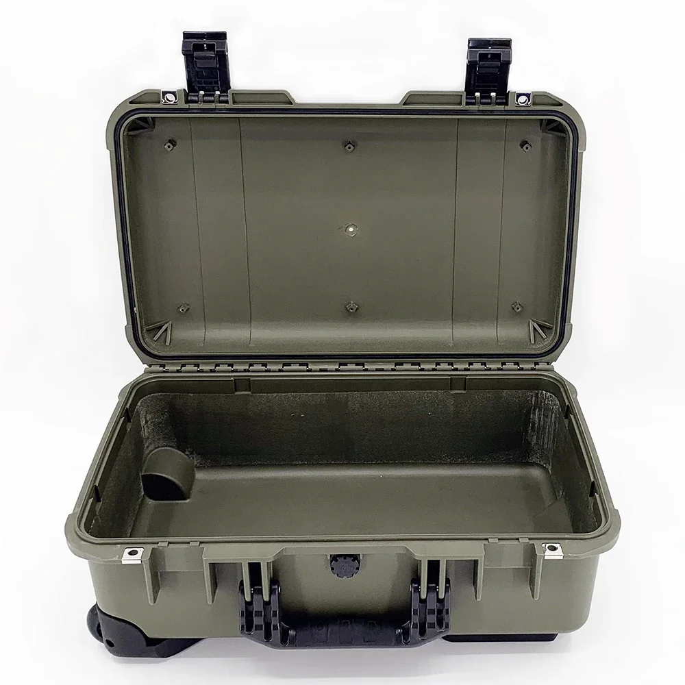 

Wheeled Hard Plastic Case with Foam for Electronics, Equipment, Cameras, Tools, Drones, Instruments