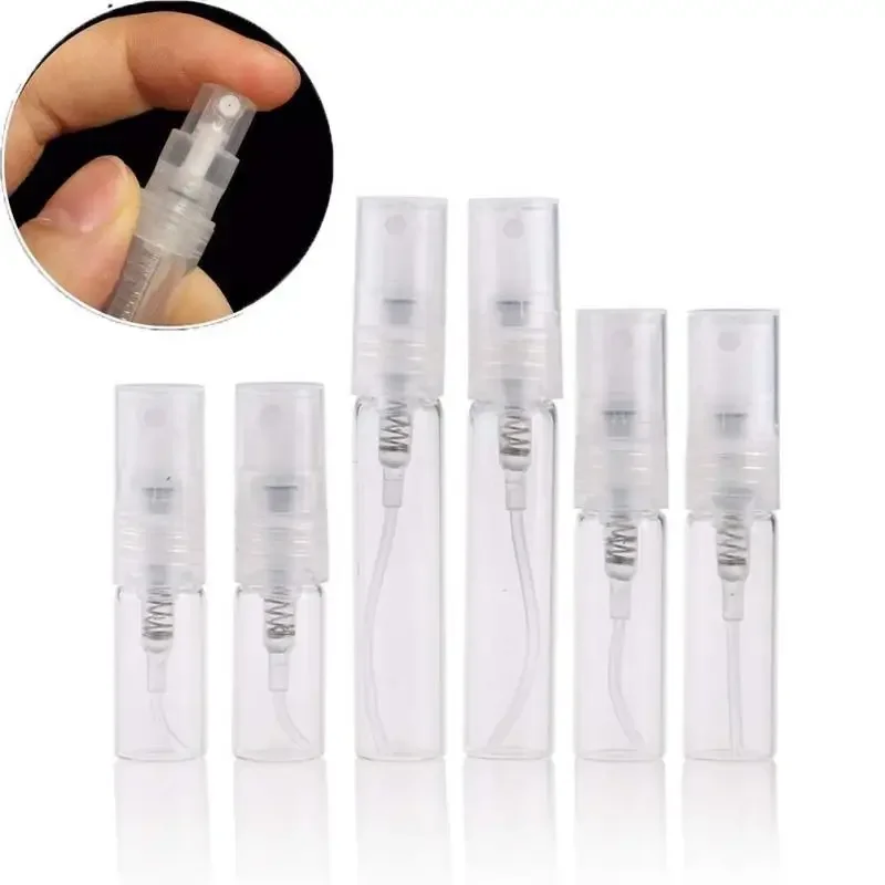 2ml/3ml/5ml/8ml/10ml Empty Portable Atomiser Spray Bottles Perfume Pen Vials Makeup Cosmetic Plastic Travel Sample Container 5pc