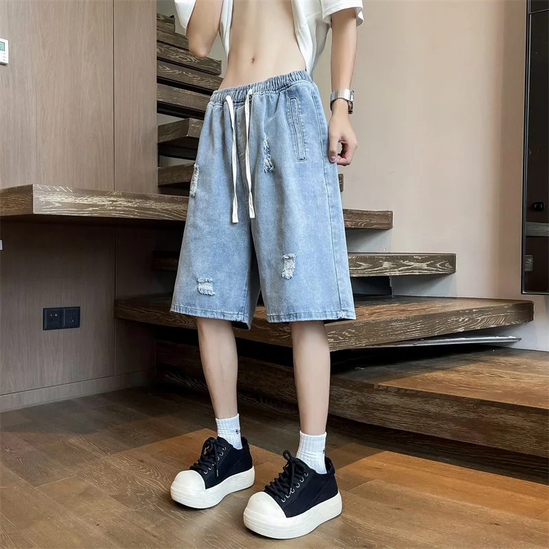 Pantalon Vaquero Corto Ancho Mujer Pantalon Ancho Vaqueros Mujer