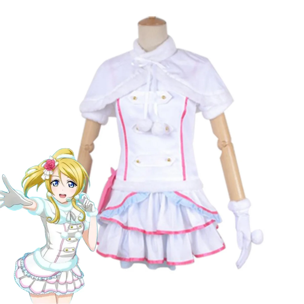 Love Live Kotori Minami Snow Halation Winter Dress Cosplay Costume