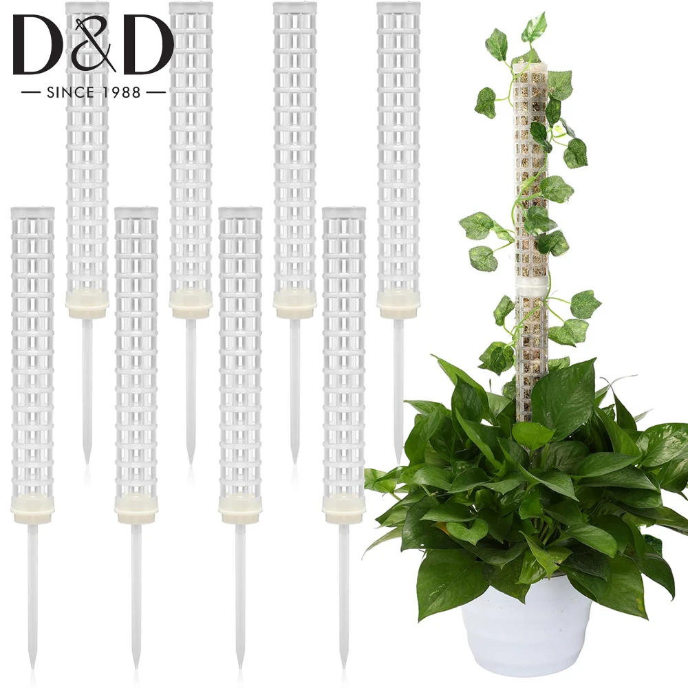 

1/2Pcs Plastics Plant Climbing Frame Stackable Plant Moss Stick Plastic Hollowed Design Potted Plants Climbing Supporting Stick