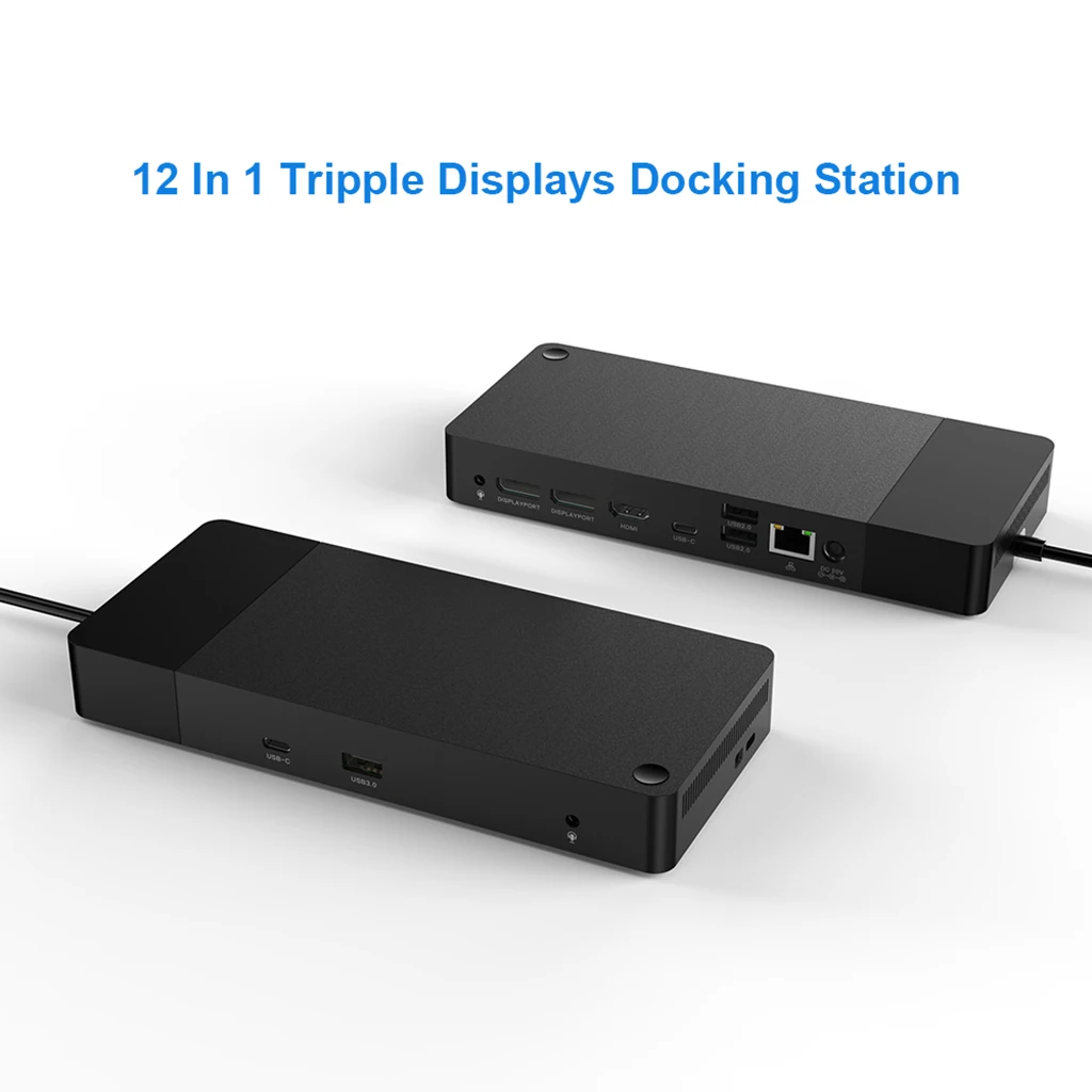 

Док-станция с тройным дисплеем, USB 100, DP, HDMI-совместимая, разветвитель 4K, RJ45, 10/1000/3,5 м, хаб с разъемом мм