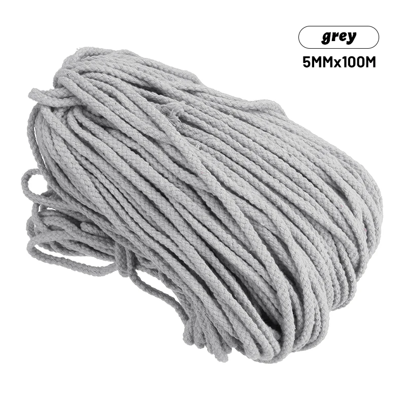 Macrame Cotton Rope 5mm Twisted - 11 Color 100m 5mm