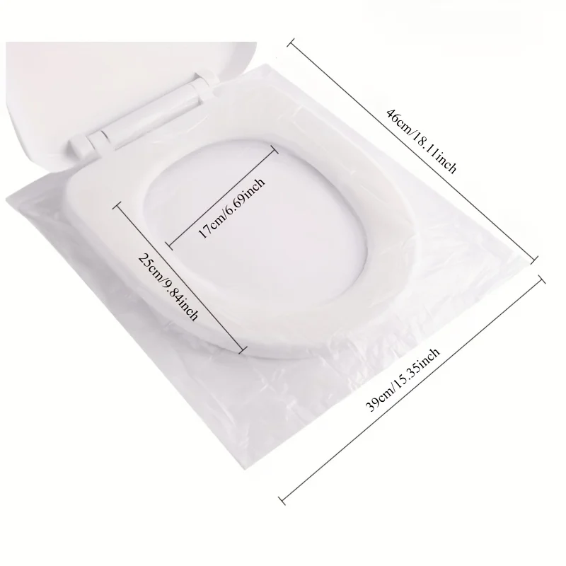 100PCS/Set Disposable Toilet Seat Cushion, Travel Cleaning and Hygiene Disposable Toilet Seat for Public Restrooms
