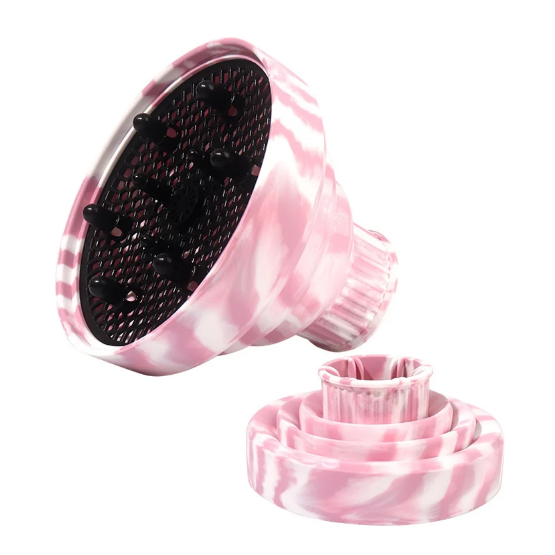 Zusammenklappbarer Haartrockner-Diffusor, Silikon-Föhn-Diffusor-Aufsatz, tragbarer Reise-Haartrockner-Diffusor für den Friseursalon zu Hause