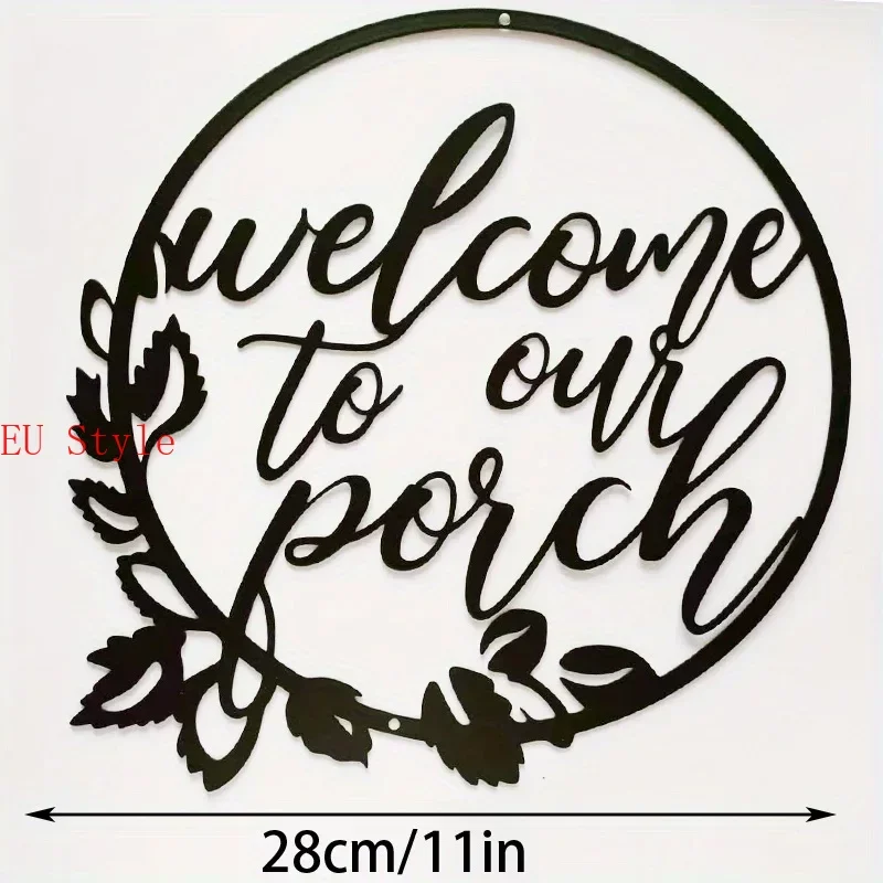 

Welcome To Our Porch Metal Home Decor Sign Metal Wall Hanging Decor Kitchen Farmhouse Home Office Outdoor Decoration Supplies Ou