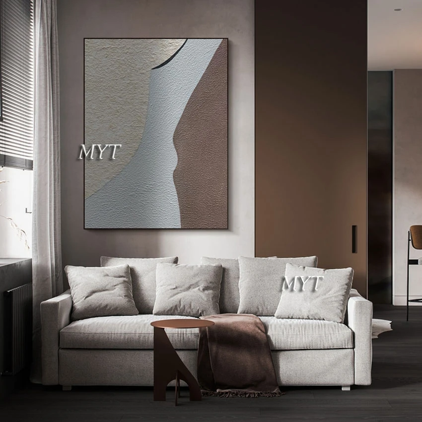 

Hot Sale Canvas Original Abstract 100% Hand Painted Oil Painting New Arrival Texture Color Block Texture Painting Art Frameless