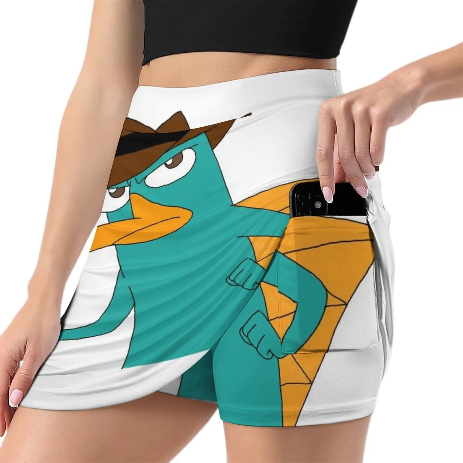 Perry the Platypus Light Proof Trouser Skirt sexy skirt Short women′s skirts