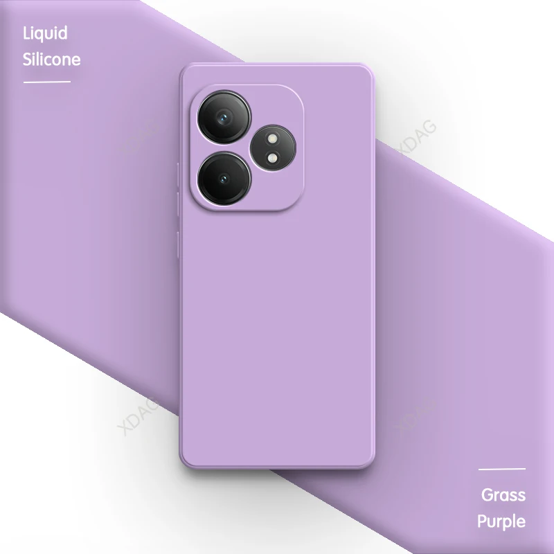Liquid Silicone Camera Protection Phone Case, Soft Square Back Cover in Simple Design