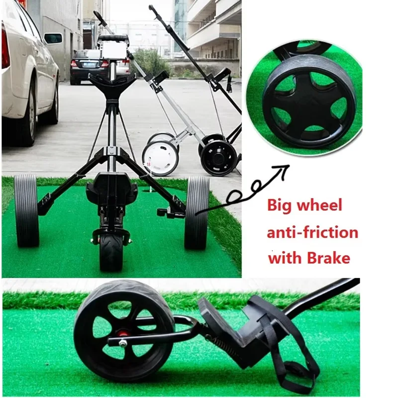 3 Wheels Golf Pull Cart Hand push Golf Trolley Foldable and Portable