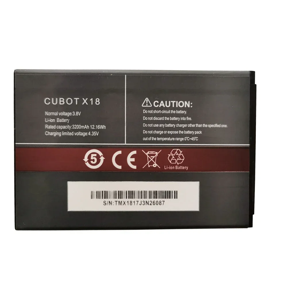 3200mAh For Cubot X18 Long Time Standy Battery For Cubot X18 High Quality Replacement Large Capacity Mobile Phone Battery