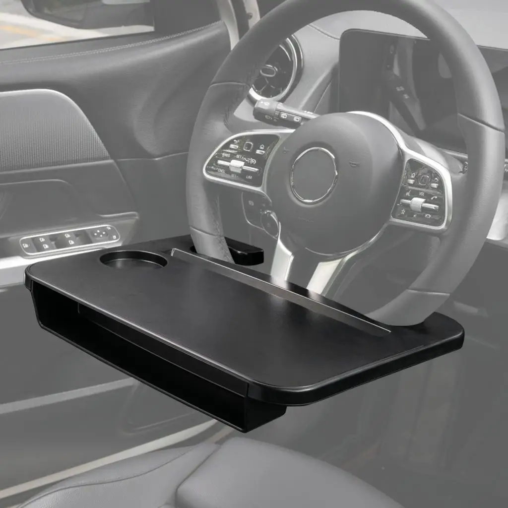 Produktbild von 2 In 1 Auto Lenkrad Tablett/Rücksitz Kopfstützen Tablett, Zum Essen Und Trinken, Schreiben Auf Dem Laptop Auto Schreibtisch Schwarz 85694436