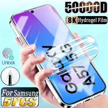 Pellicola idrogel 5 pezzi per Samsung A57 5G A37 A55 A35 A15 A54 A16 A26 Protezione Schermo per Samsung A56 A53 A52S A13 A17 A33 A36