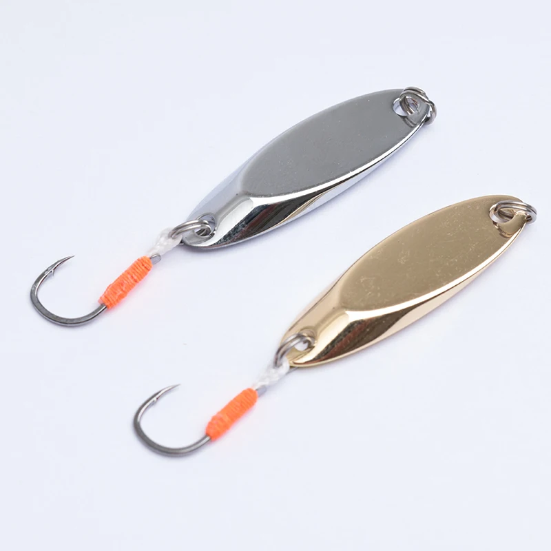 OUTKIT 1Pcs Angeln Kupfer Löffel 2,5/3,5/5g Metall Mit Rot Einzigen Haken Köder Pesca peche Tackle Karpfen Isca Künstliche Fisch – Detail 2