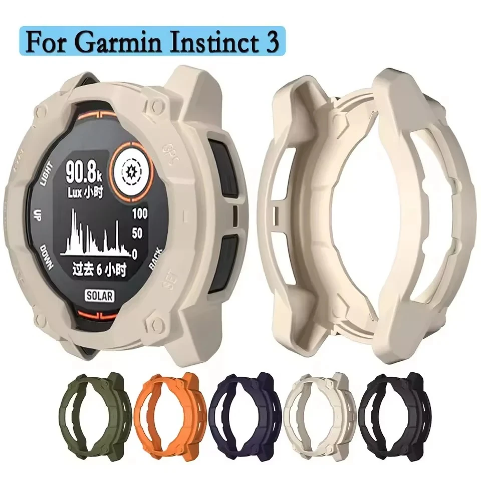 Solar TPU Protective Shell Frame Protector - Garmin Instinct 3 Bumper Accessories