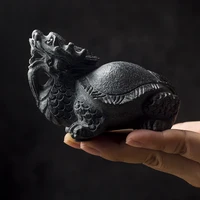 Dragon Turtle Statue Money Wealth Animal Figurine Tea Pet Home Decor Office Ornament TeaWare Natural Stone Fortune Lucky Gift 2
