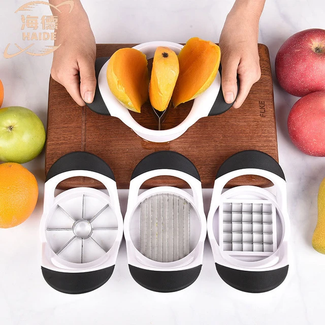 Trancheuse à pommes en acier inoxydable, coupe-pommes Ultra-tranchant,  grande lame à 8 lames, Version améliorée, pour femmes, noël - AliExpress