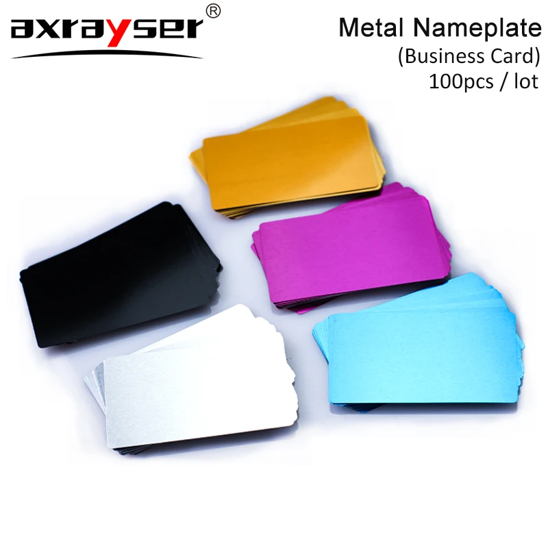 Metal Nameplate Customized Business Blanks Cards Aluminium Alloy Black Color Material For Laser Marking Engraved Machine