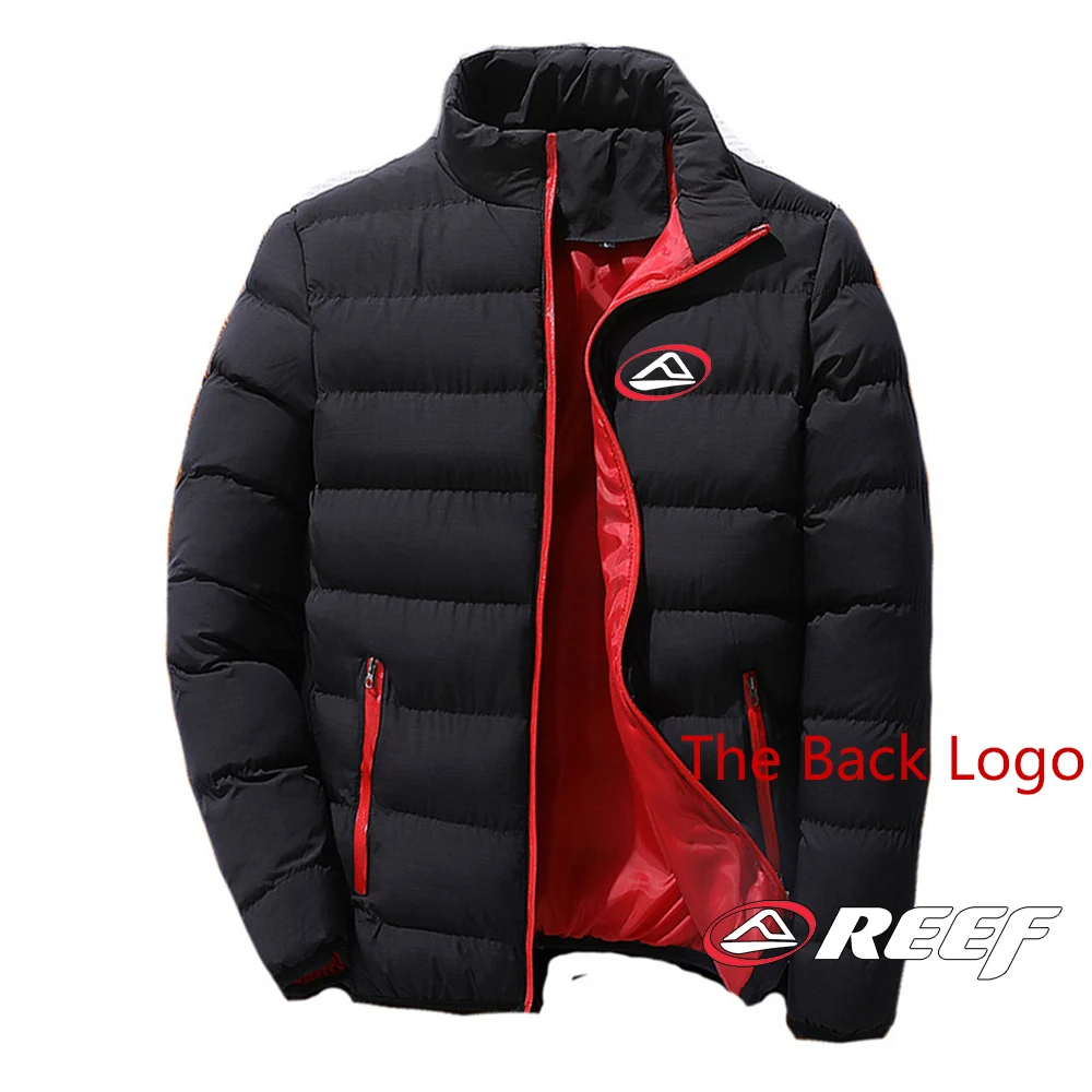 Reef 2023 New Men Autumn and Winter Thicken Warm Leisure Fashion Four-Color Cotton Comfortable Casual Zipper Jacket Coats