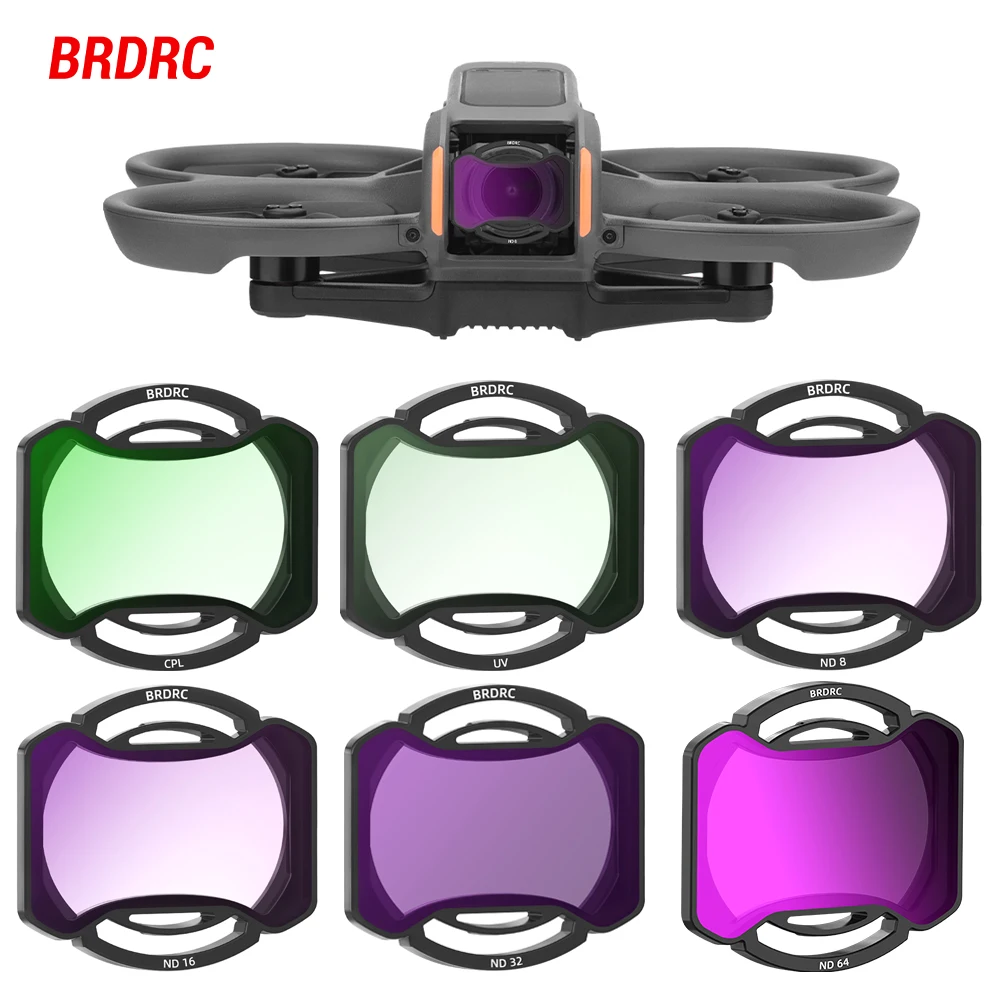 BRDRC Avata 2 ND Filter Set Accessories, 6-Pack UV CPL ND8