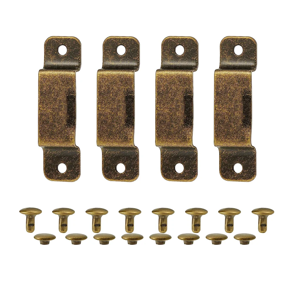 4pcs Vintage Tape Measure Clips Metal Tape Measure Hanger Carrier Leather Tool Waist Pocket Bag Clip Portable Tool Bag Holder 2