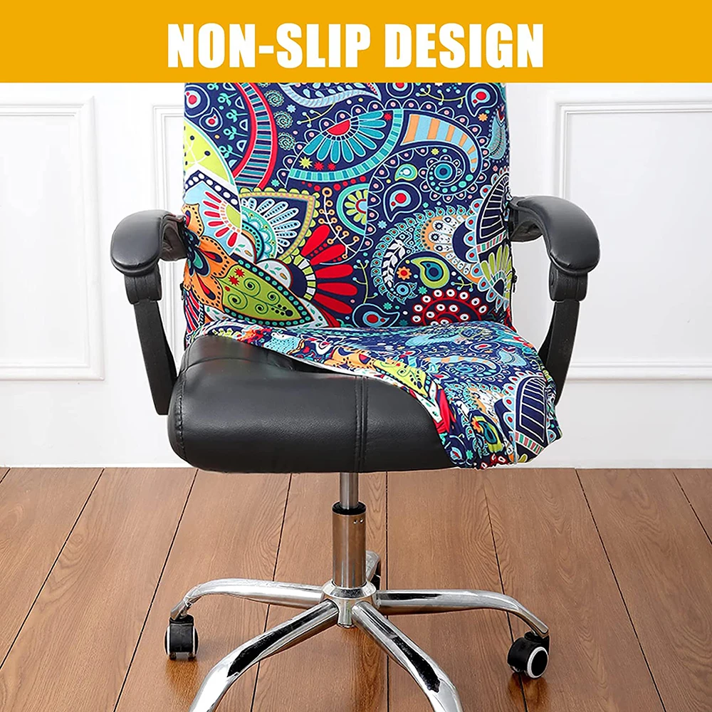Universal Stretch Office Chair Slipcover - Soft, Removable, Washable, Anti-Dust Spandex