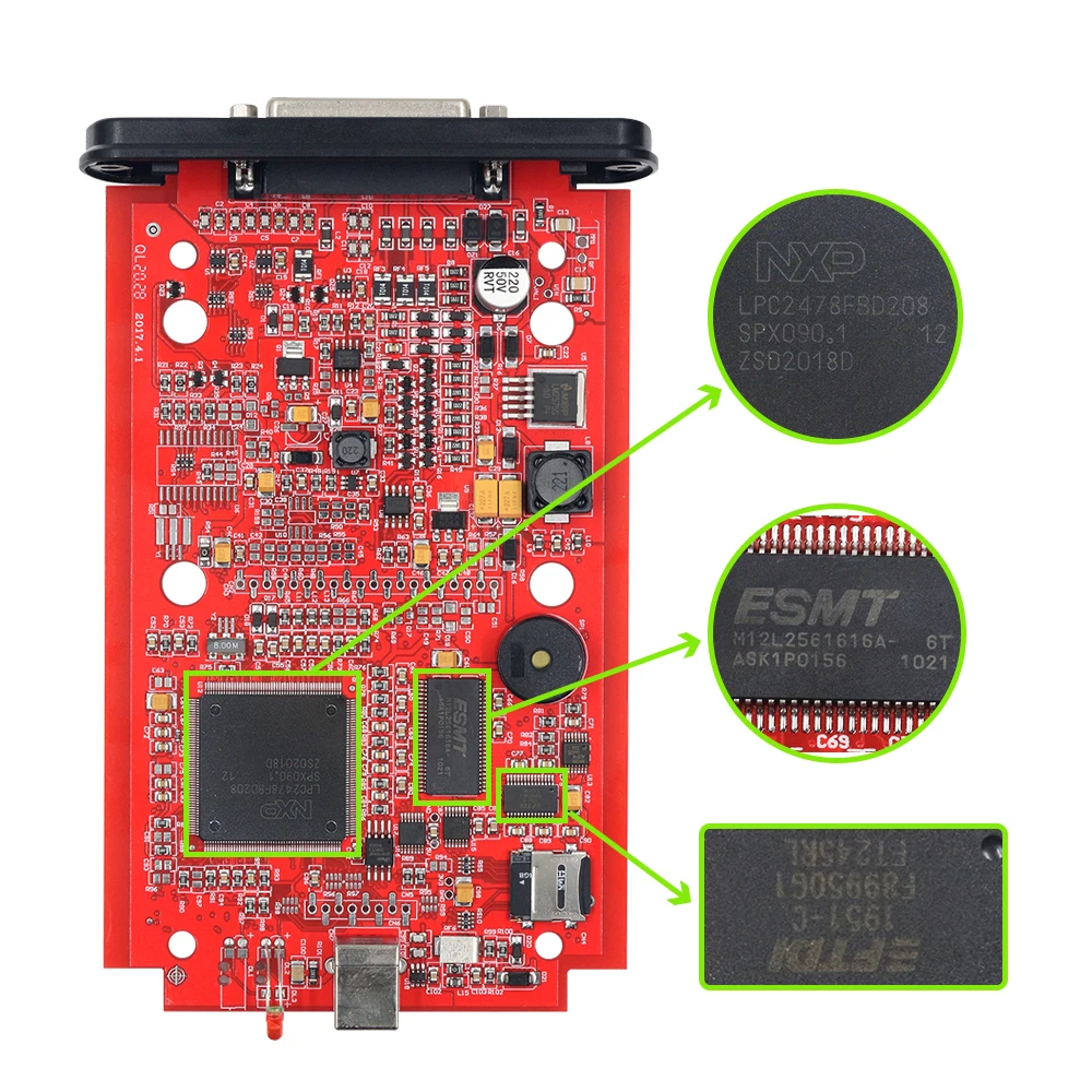 Online Unlimited KESS 2.80 EU Red V5.017 KTAG V7.020 4 LED V2.25 OBD2 Car ECU Chip Tuning Kit kess ktag Programmer Tool 4