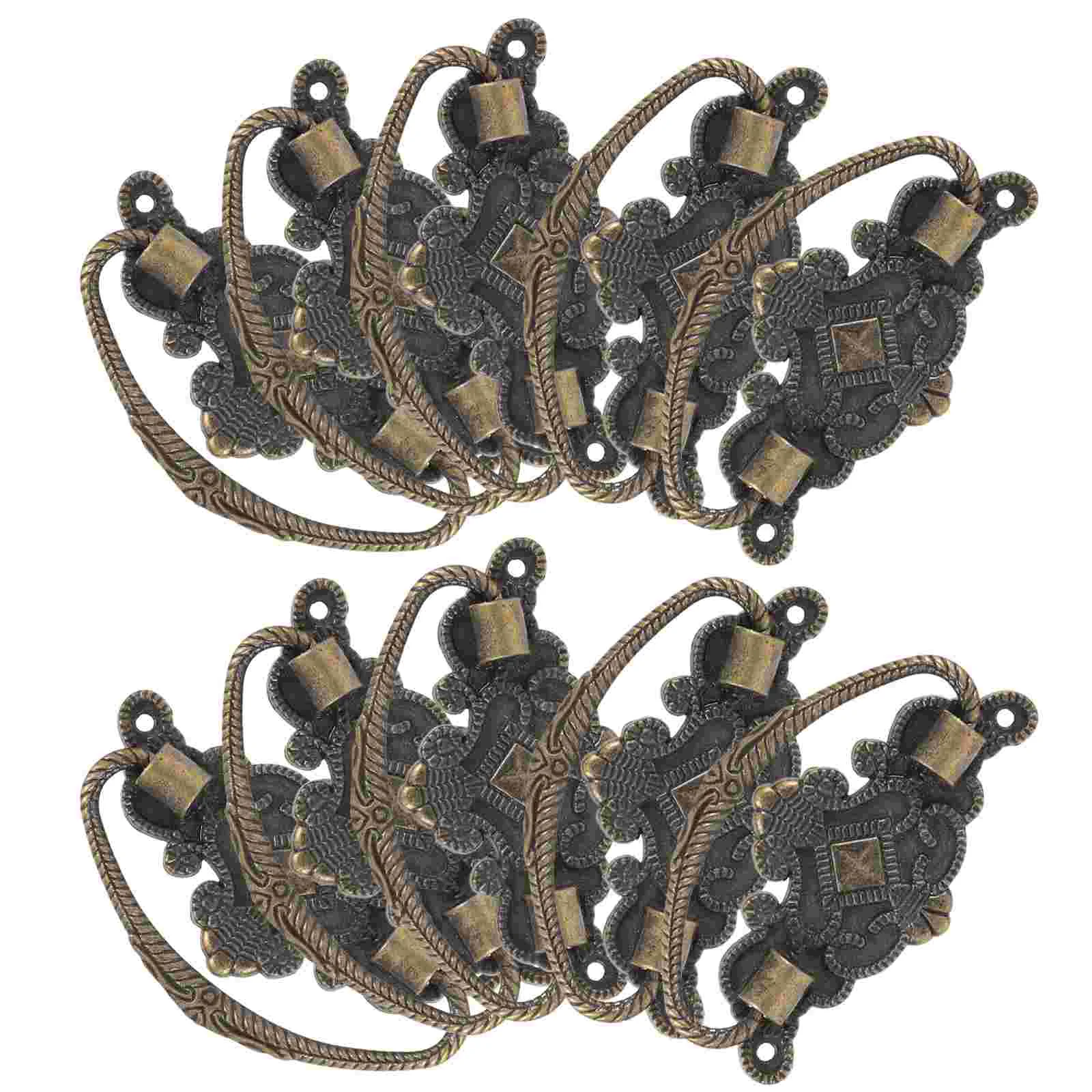 

10 Pcs Handle Vintage Decor Door Pulls for Kitchen Cabinets Alloy Drawer Handles