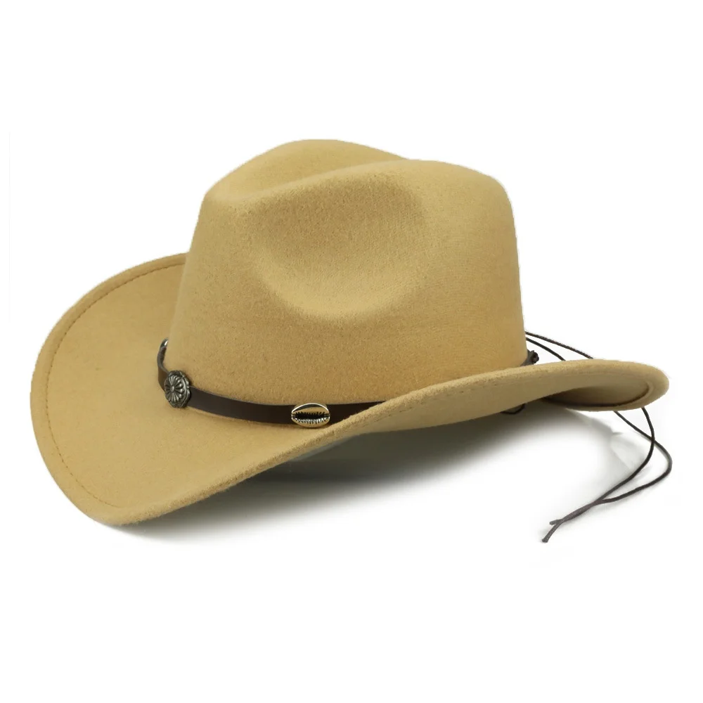 Cowboy Hat Faux Leather Men and Women Travel Caps Fashion Western