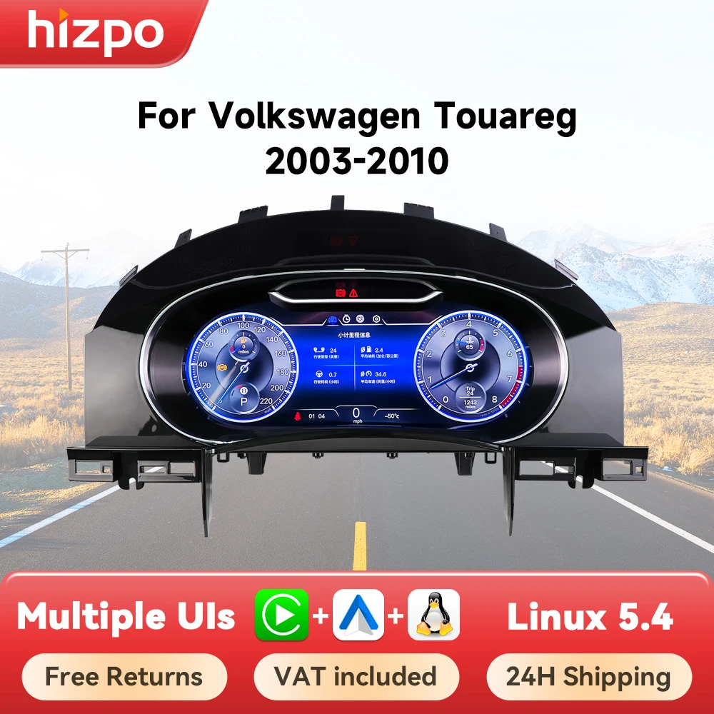 Panel de Instrumentos Hizpo para Volkswagen Touareg 2003~2010, Indicadores Digitales, Velocímetro, Tablero de Instrumentos 1