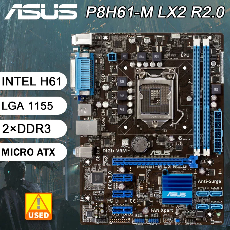1155 motherborad asus p8h61 m lx2 r2 0 motherborad intel h61 pci e 2 0