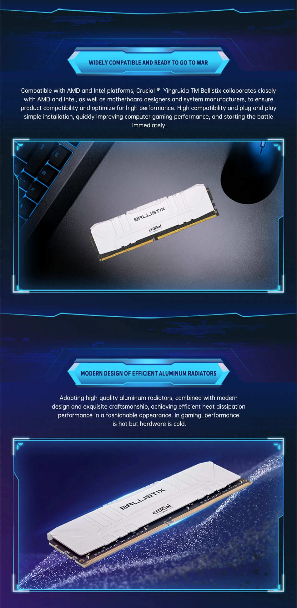 Crucial Ballistix Desktop Gaming Memory, DIMM sem