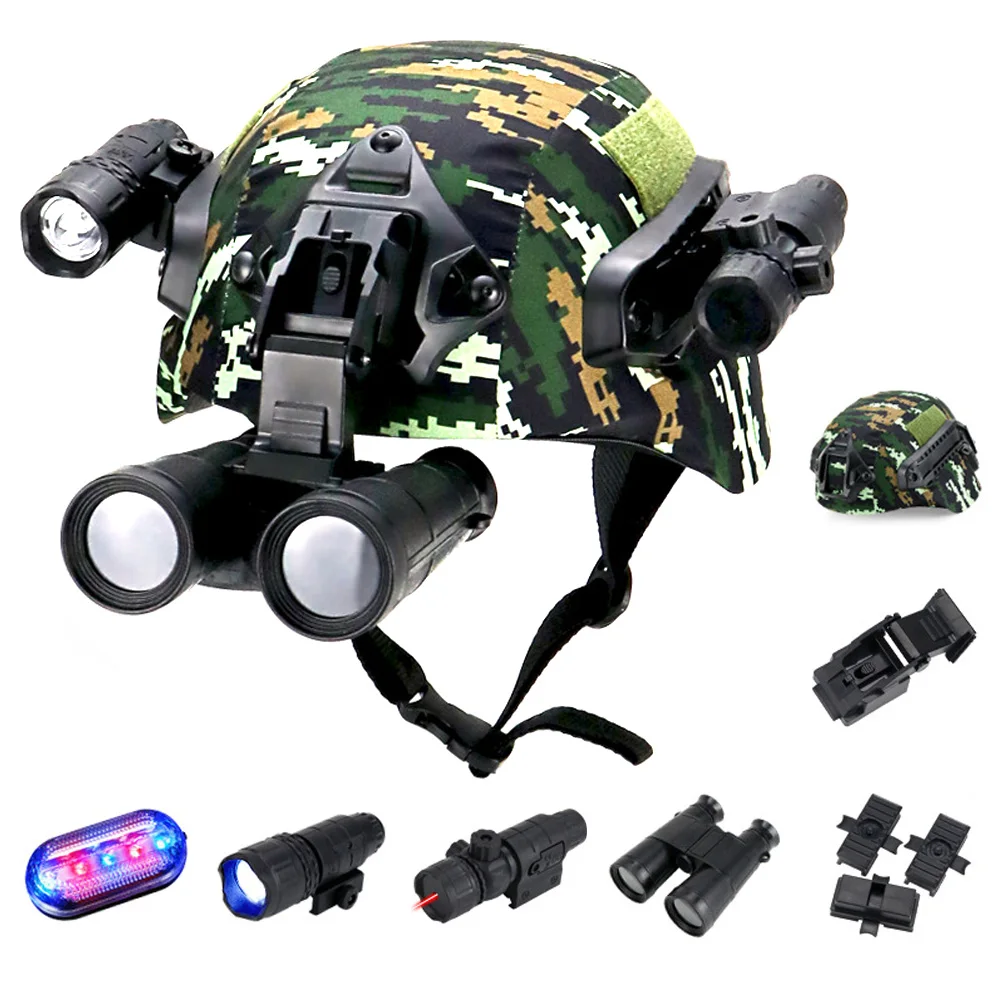 3 Pz/set Torcia Anti-sismica A Luce Forte Torcia Tattica Da Caccia Da Campeggio Esterna Adatta Sul Casco (Batteria Non Inclusa, N - Foto 10