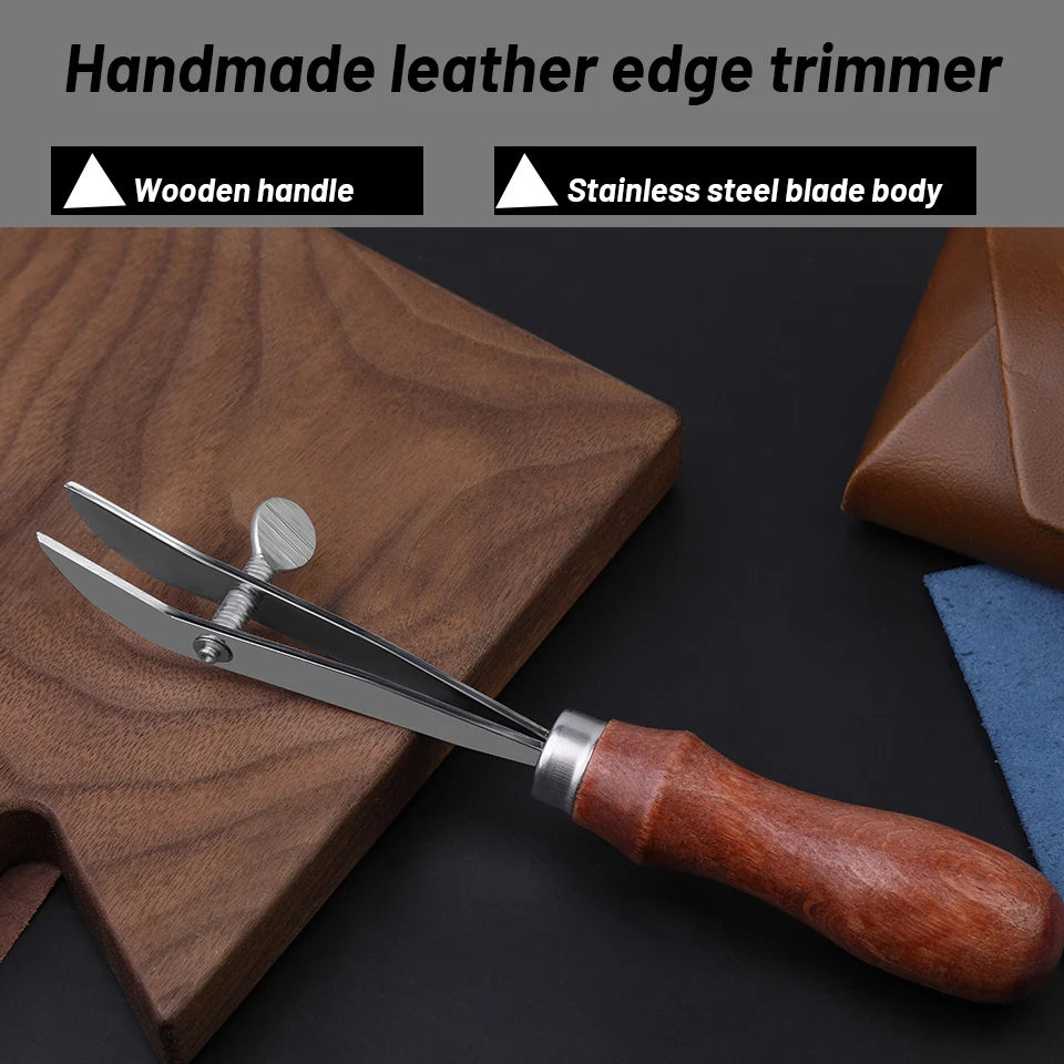 Leather Tool Adjustable Edge Creaser Scriber Scalloped Crimper for DIY Stitching