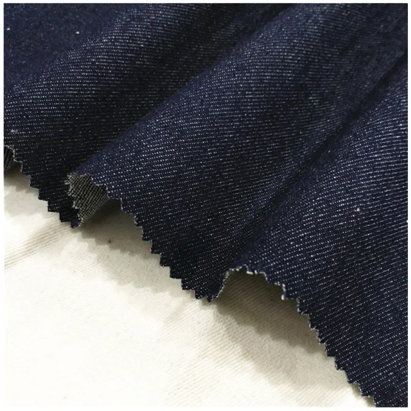 Large Quantity Plain Weave No Stretch Right Slant 10*7 Pure Cotton Denim Fabric for Jacket And Bag Outerwear Apparel Material
