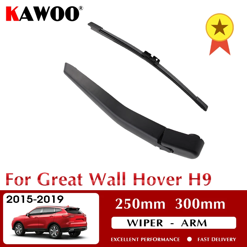 

KAWOO Car Rear Wiper Blade Blades Back Window Wipers Arm For Great Wall Hover H9 Hatchback 2015-2019 250mm Windscreen Wiper