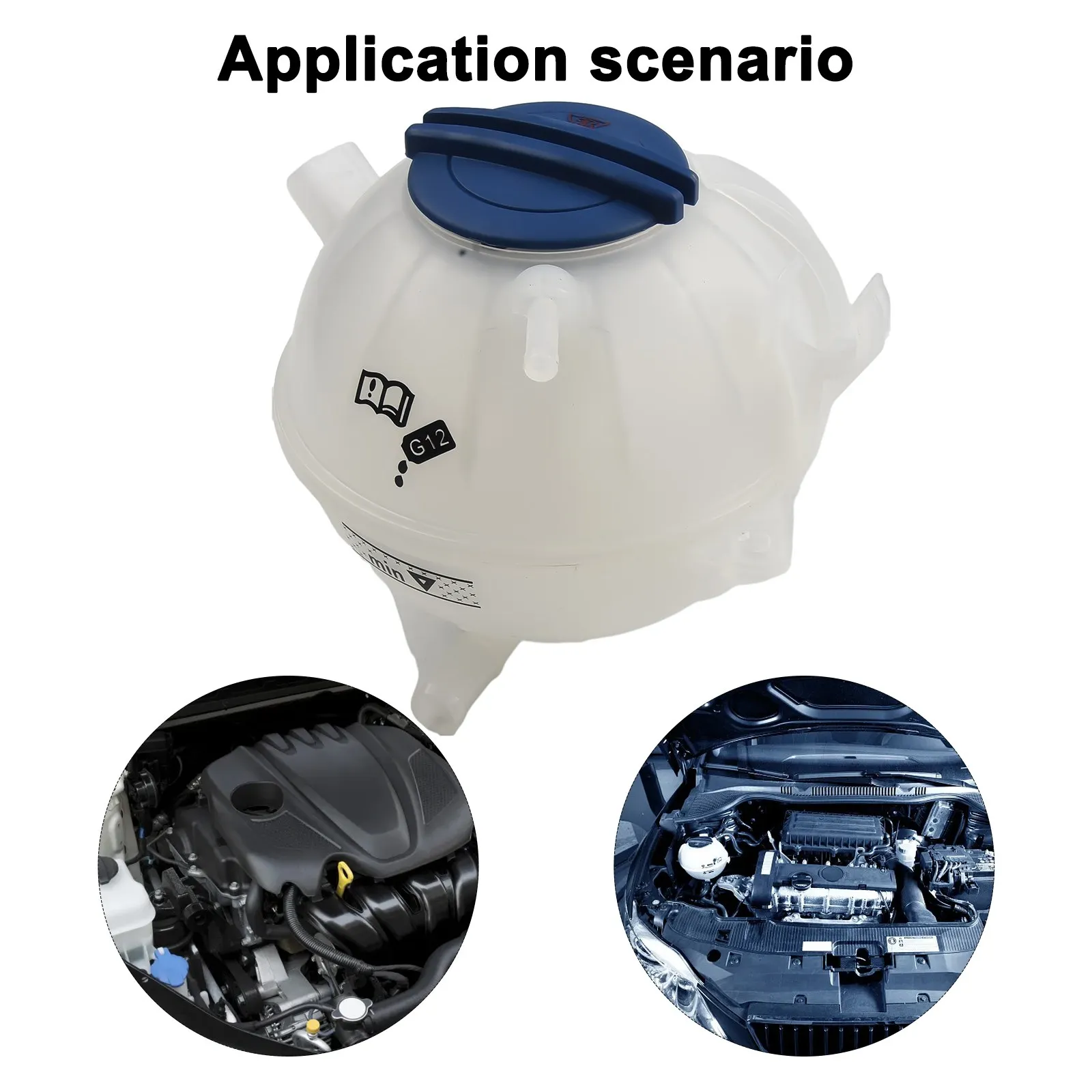 

1pcs Car Engine Radiator Coolant Tank Reservoir Engine Radiator Coolant Tank Reservoir W/ Cap For GOLF For MK6 1K0121407A